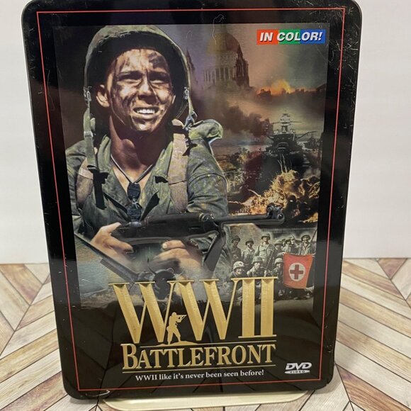 WWII Battlefront (DVD, 2011, 3-Disc Set) In color collector Tin Free shipping - Picture 1 of 7